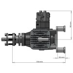 2023 News DLE60 DLE 60 RC Airplane Gasoline Engine Twin-cylinder Two-stroke Side Exhaust Natural Wind-cooled Hand Start 60cc Dis